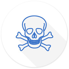 skull flat design modern icon