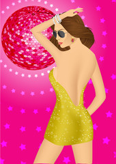 fashion dancing girl - disco 