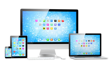 Ultimate web design, laptop, smartphone, tablet, computer