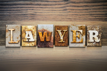 Fototapeta premium Lawyer Concept Letterpress Theme