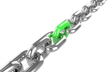 Obraz premium render stainless steel chain