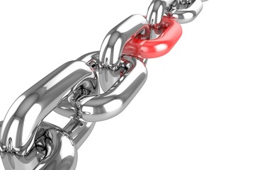 Obraz premium render stainless steel chain