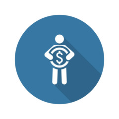 Acquisition Values Icon. Business Concept. Flat Design.