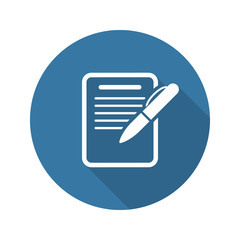 Summary Icon. Business Concept. Flat Design.