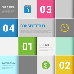 Сheckerboard infographics mockup template vector background