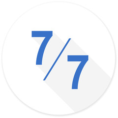 7 per 7 flat design modern icon