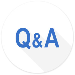 question answer flat design modern icon