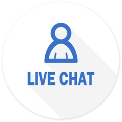 live chat flat design modern icon