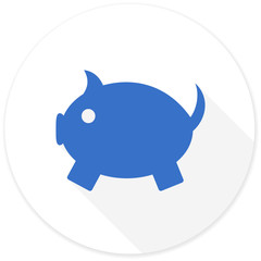 piggy bank flat design modern icon