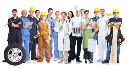 Group of workers people. - 90870568