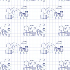 Seamless colorful vector pattern. 