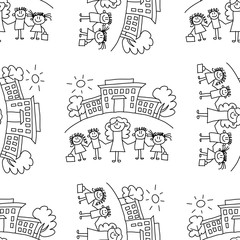 Seamless colorful vector pattern.