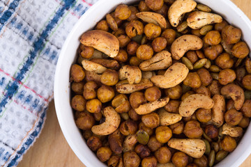 homemade spicy salty trail mix