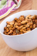 spicy homemade trail mix snack