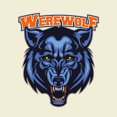 werewolf head mascot