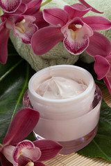 Face Cream and Pink Orchid