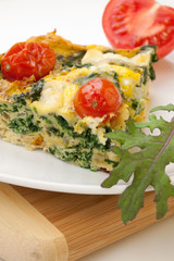 One Piece of Kale Tomato Frittata