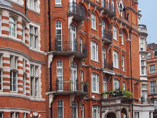 London, Mayfair, ornate apartment building
