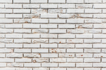 Fototapeta na wymiar White painted brick wall background.