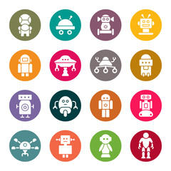 Robots icon set