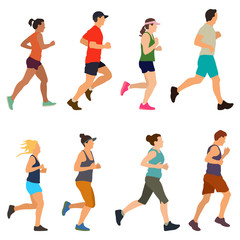 Runners vector set