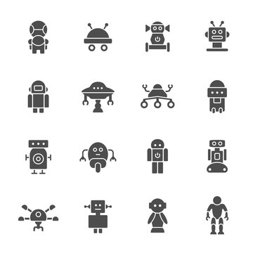 Robots icon set
