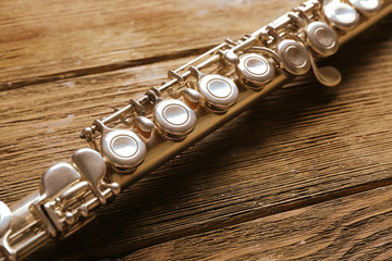 Fototapeta premium Flute on wooden background