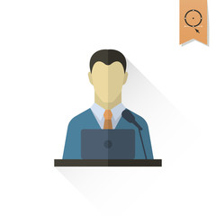 Orator Speaking from Tribune