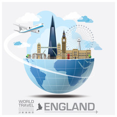 England Landmark Global Travel And Journey Infographic
