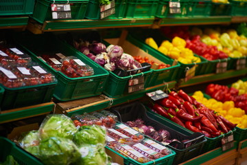 supermarket vegetables