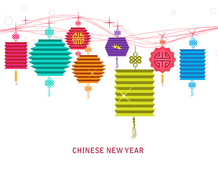 Lantern background for traditional of Chinese new year