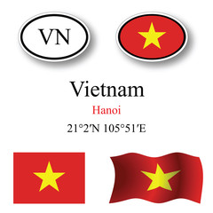 vietnam icons set