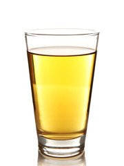 Glass of grape juice isolated on white