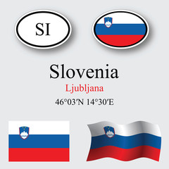 slovenia icons set