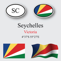 seychelles icons set