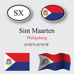 saint martin icons set