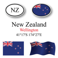 new zealand icons set