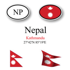 nepal icons set