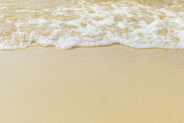 Fototapeta na wymiar Sand beach with buble of sea