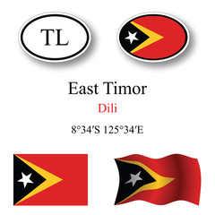 east timor icons set