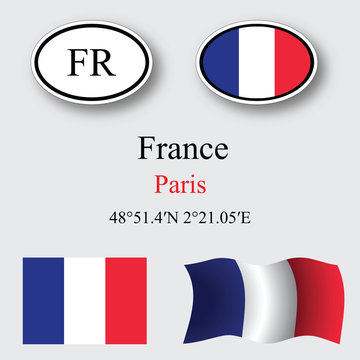 france icons set