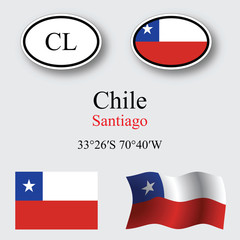 chile icons set