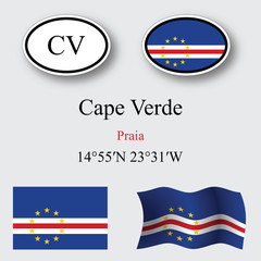 cape verde icons set