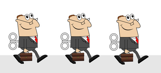 business men with briefcases and keys