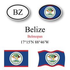 belize icons set