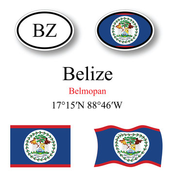 belize icons set