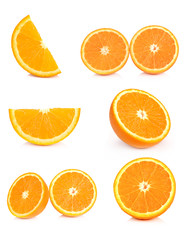 Orange fruit isolated on white background