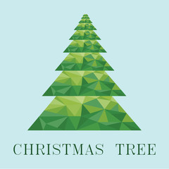 Christmas tree in Low polygon style