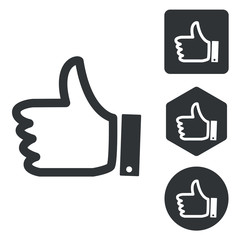 Like icon set, monochrome