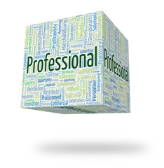 Professional Word Shows Professions Specialist And Expertise